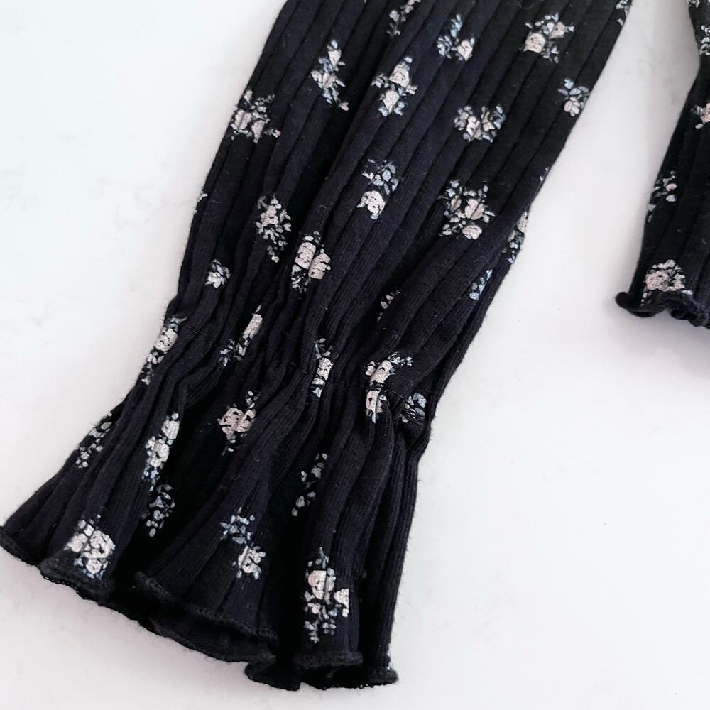 Zara girls ribbed floral top size 11/12 - Picture 3 of 7